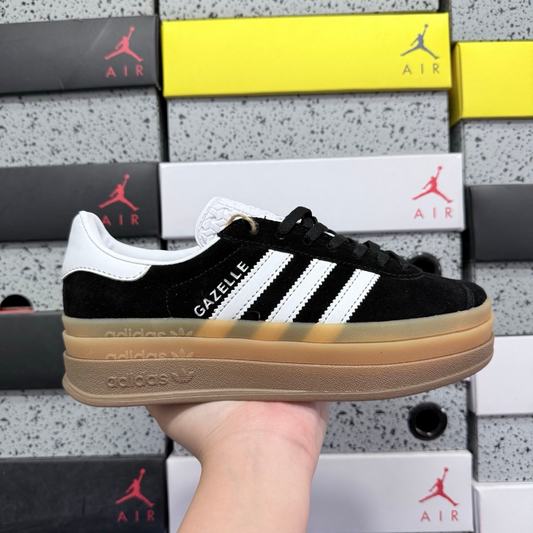 Adidas Gazelle Bold - Black White Brown