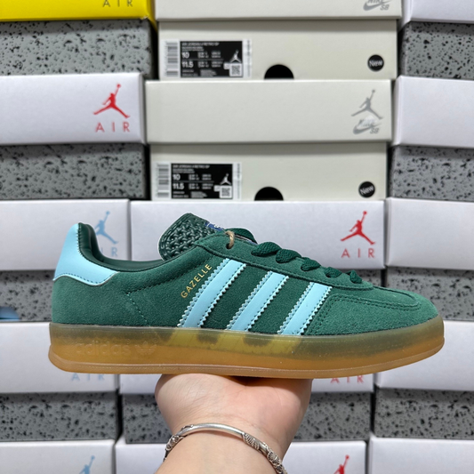 Adidas Gazelle Indoor - Collegiate Green / Blue Dawn