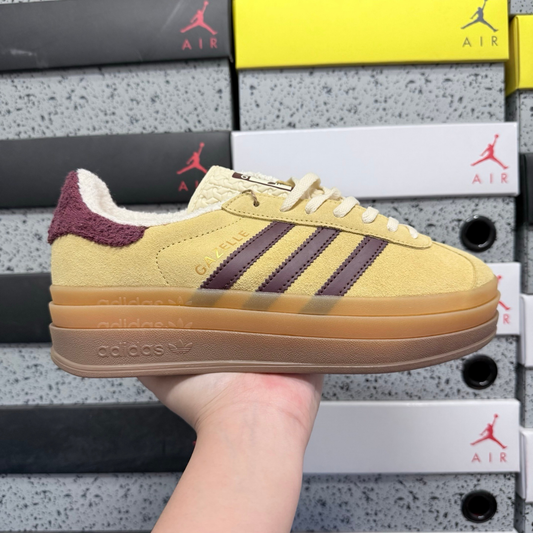 Adidas Gazelle Bold - Almost Yellow Maroon