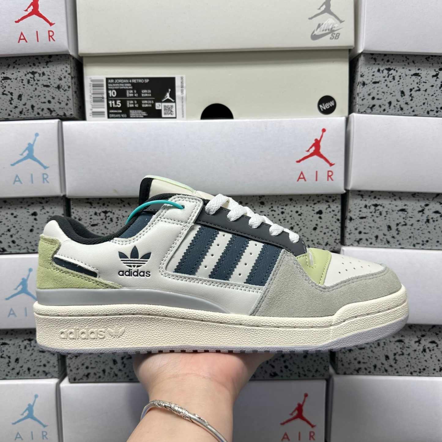Adidas Forum Low - White Blue Green