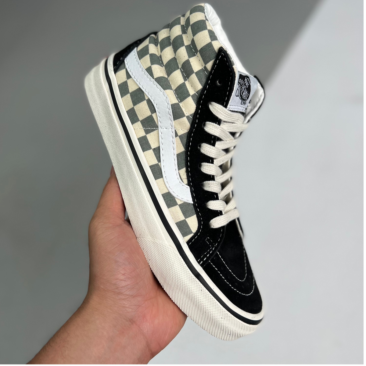 Vans Sk8-Hi Reissue 38 LX Checkerboard - Black/Sage