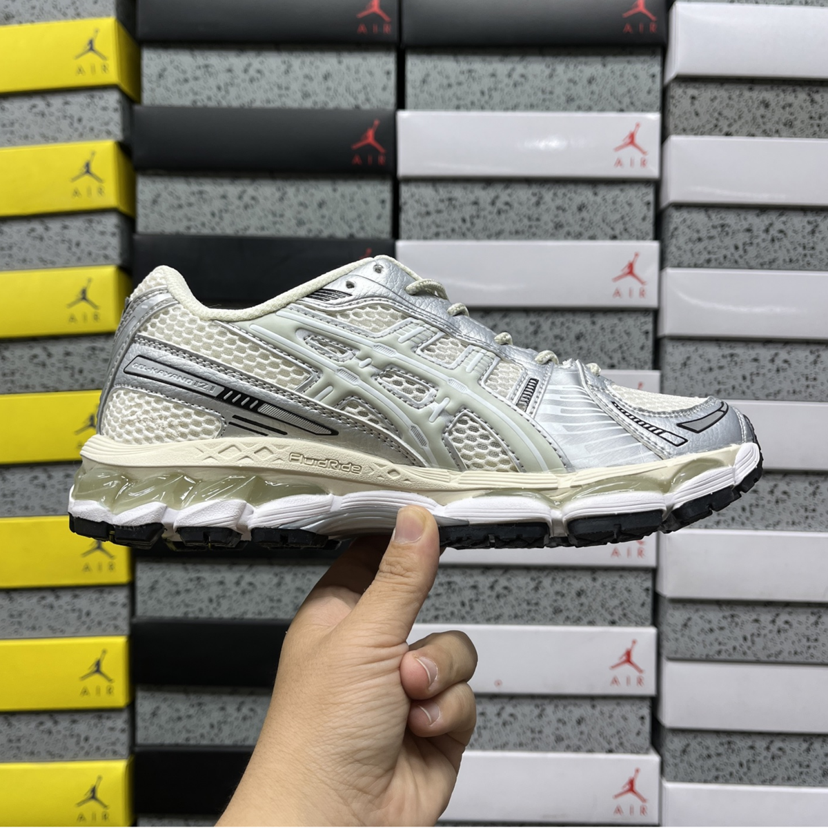 Asics Gel Kayano 12.1 - Cream Pure Silver