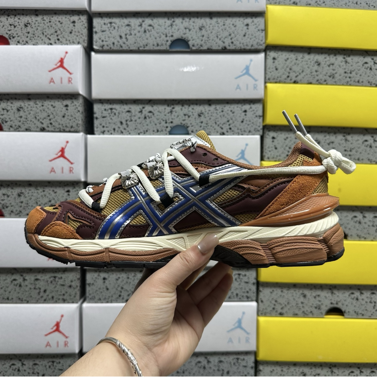 Toga x Asics Gel Cumulus 16 - Brown Blue Pure Silver