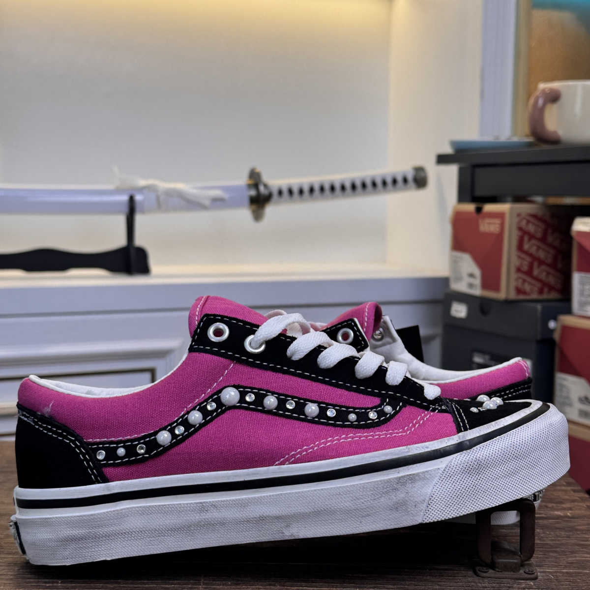 Vans Old Skool 36 Pearlized - Fuchsia Red