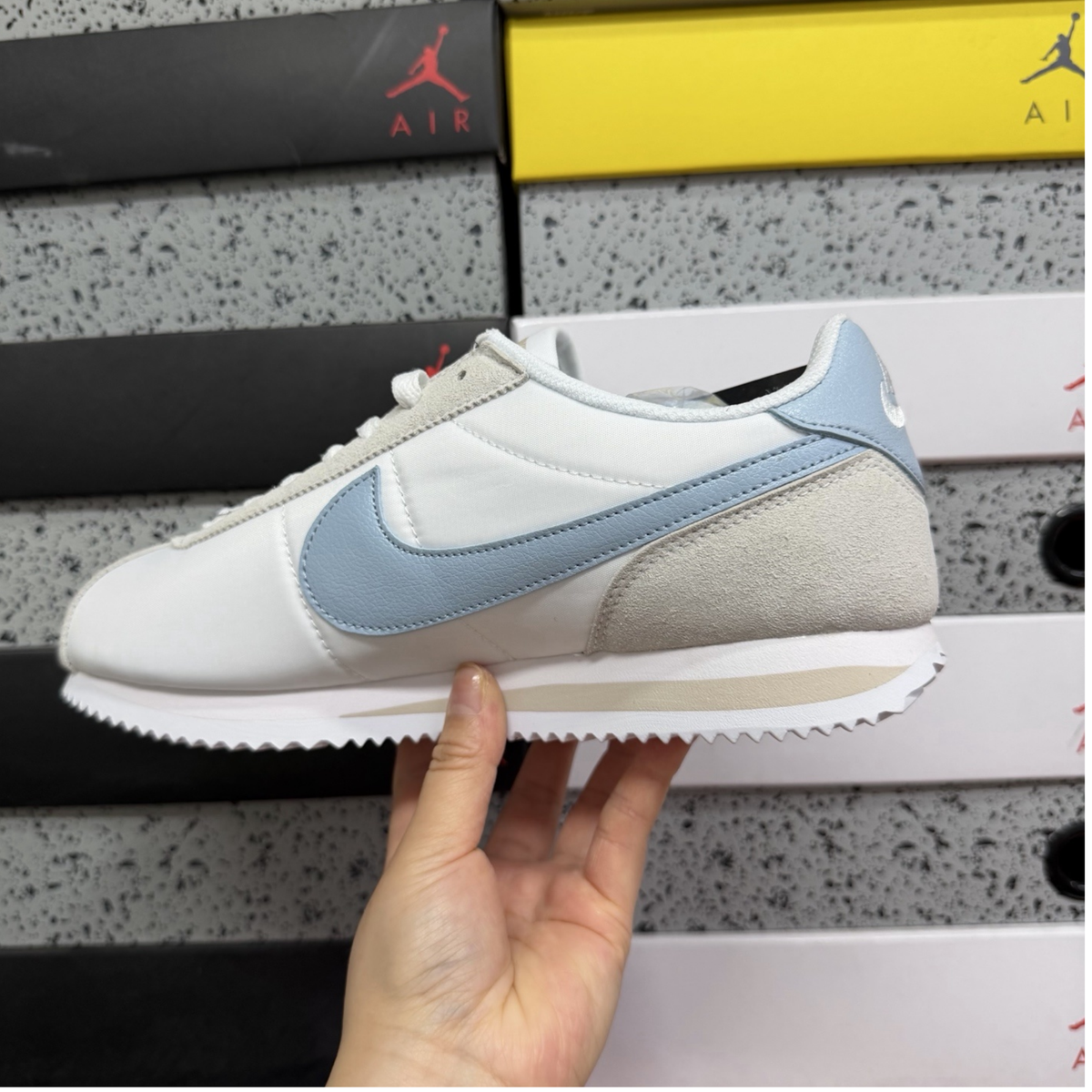 Nike Cortez Textile - White Light Armory Blue