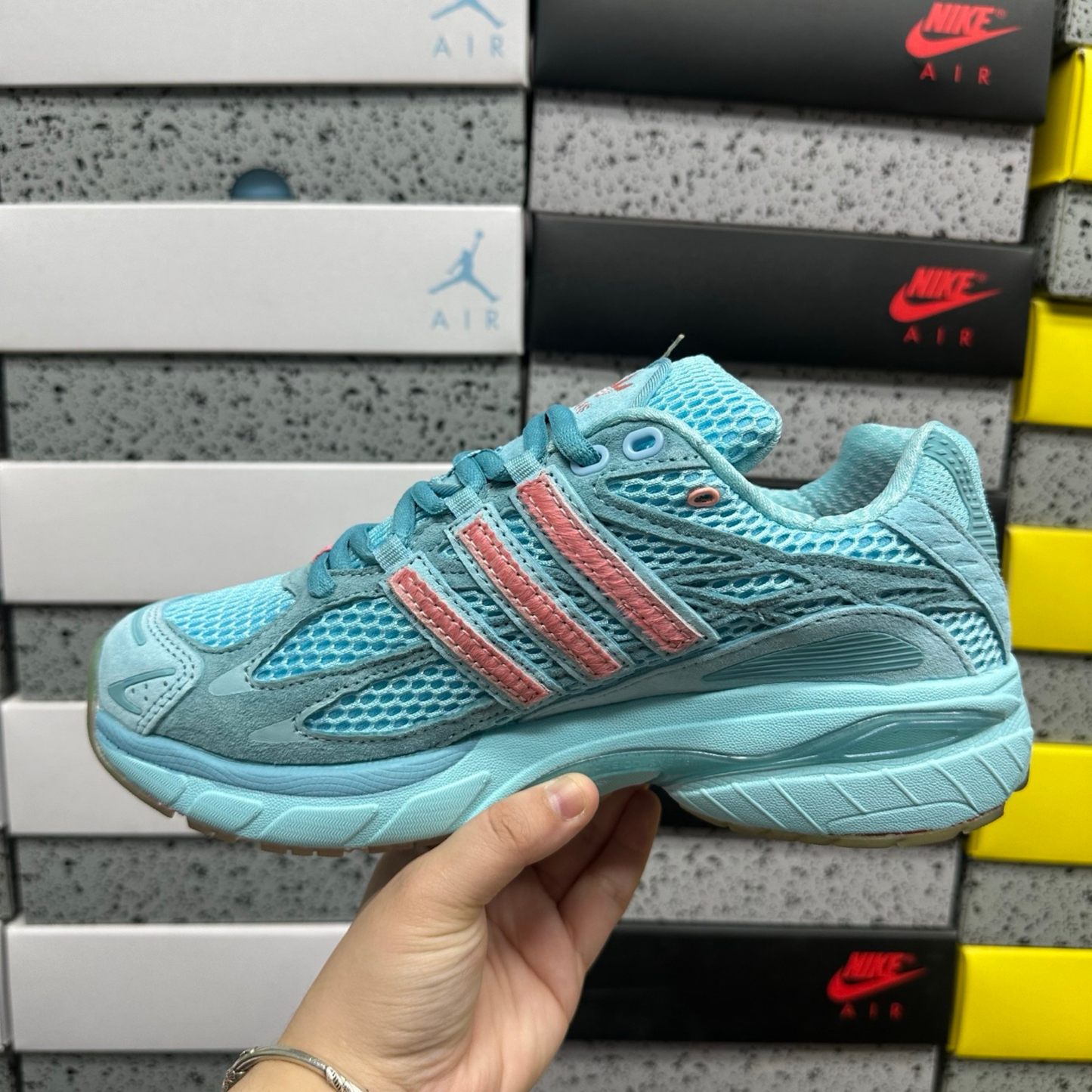UNHEARD OF x Adidas Adistar Cushion - Bliss Blue/Semi Pink Spark