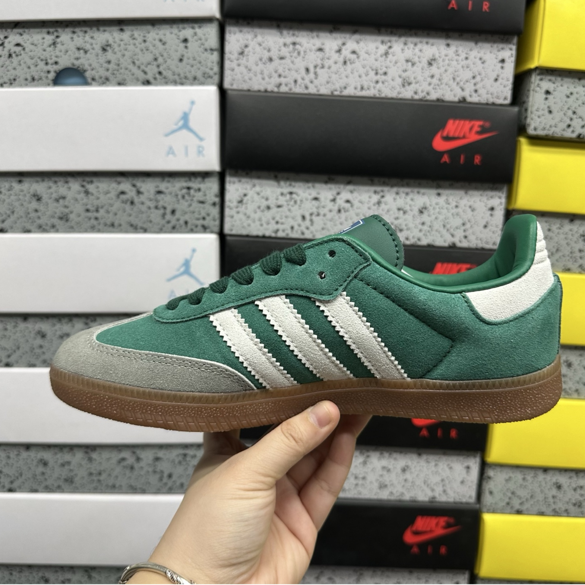 Adidas Samba - Collegiate Green Gum Grey Toe