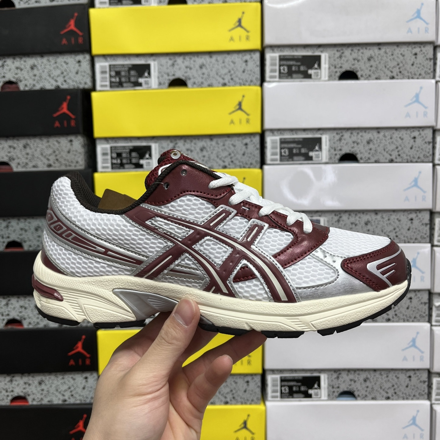 Asics Gel 1130 - White Maroon Banner