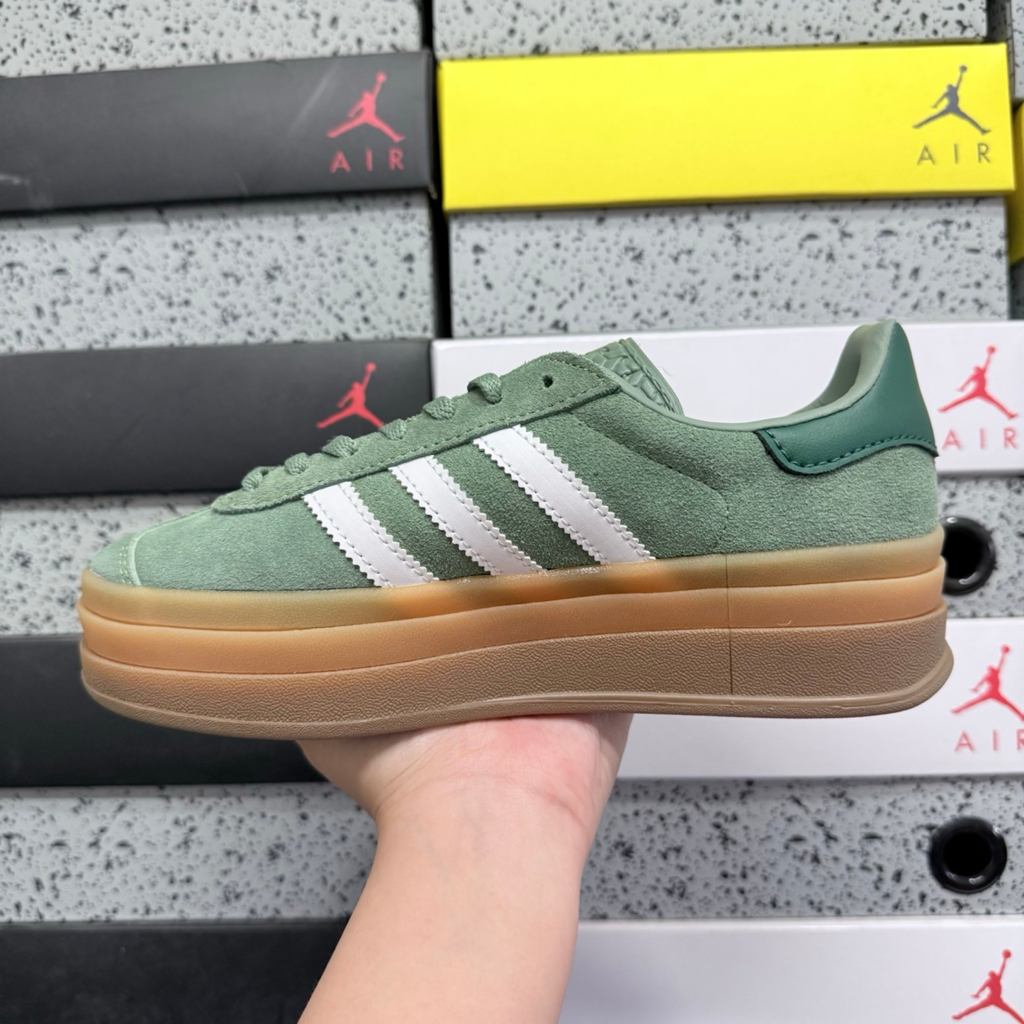 Adidas Gazelle Bold - White Grass Brown