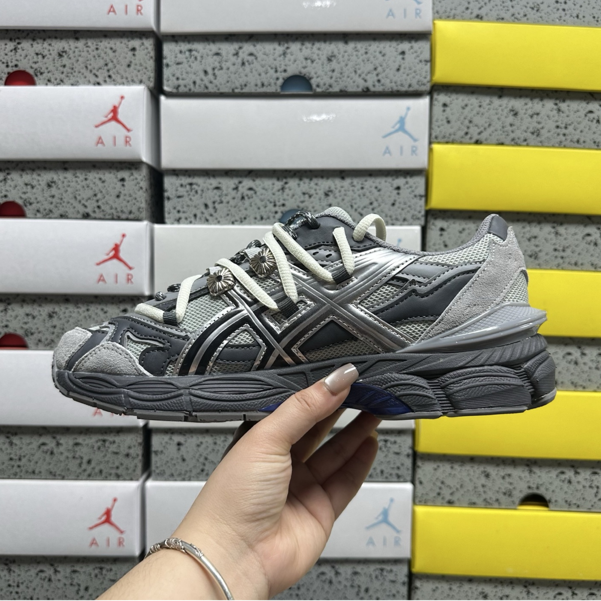 Toga x Asics Gel Cumulus 16 - Grey Black Pure Silver