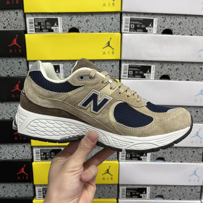 New Balance 2002R - Beige Navy Blue