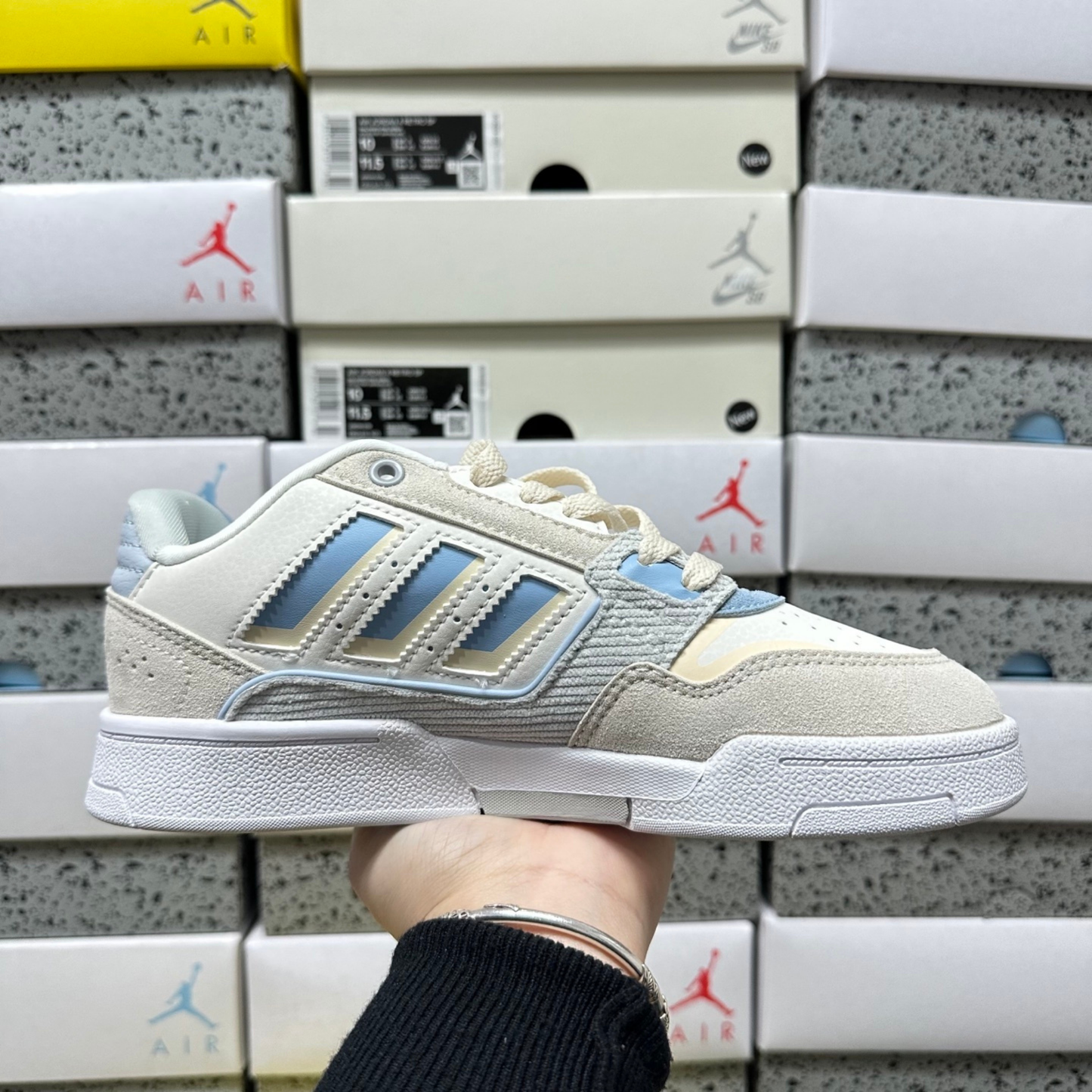 Adidas Drop Step Low 2.0 - White / Linen Blue / Beige