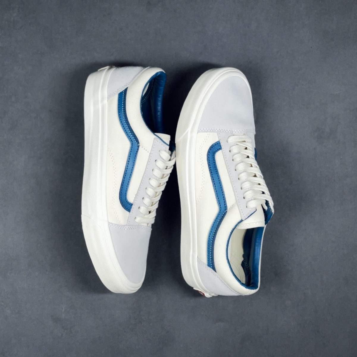 Vans Old School Leather - White/Blue