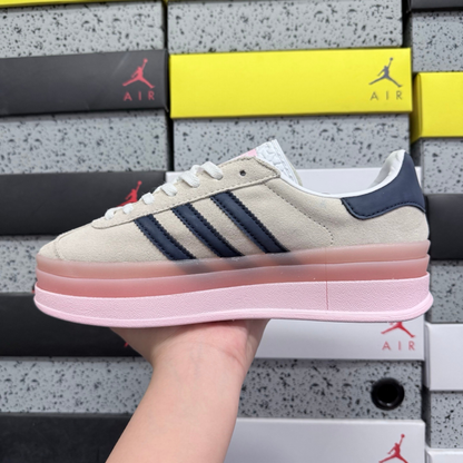 Adidas Gazelle Bold - Grey Pink Gold Metallic