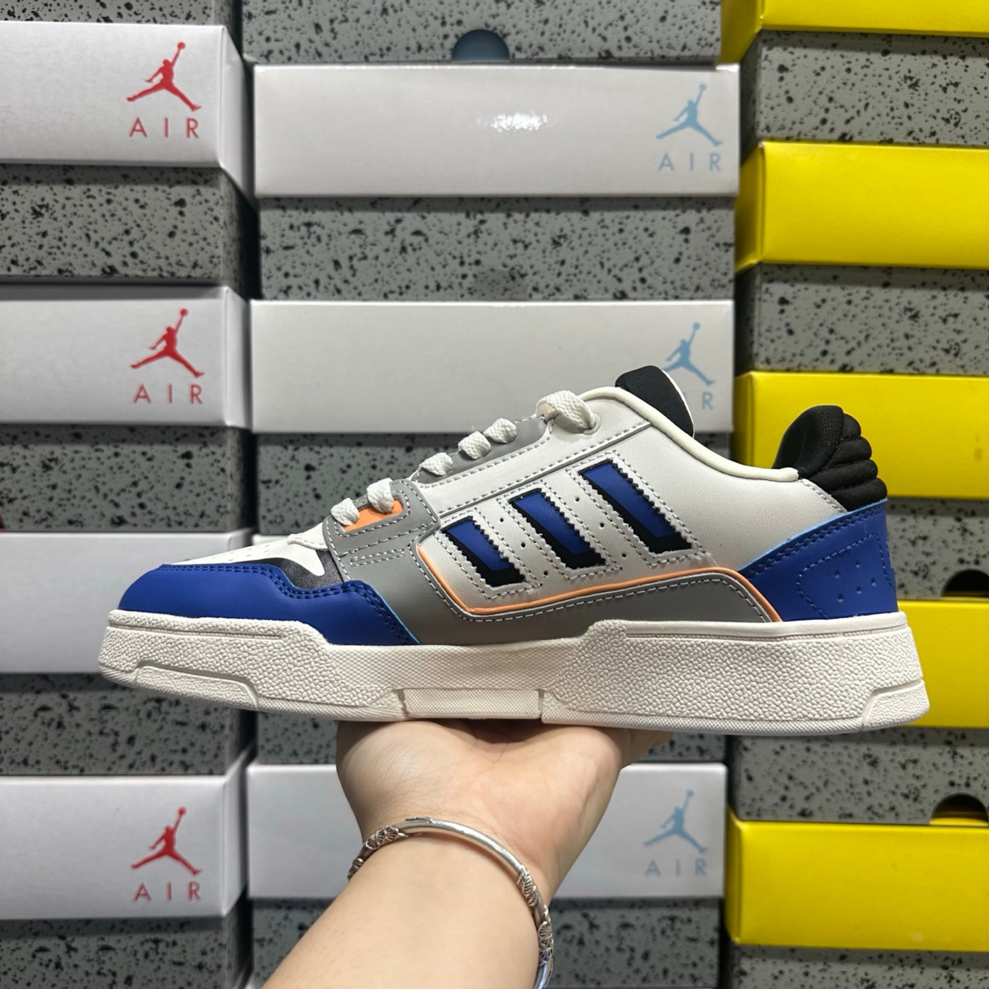 Adidas Drop Step Low 2.0 - White Blue