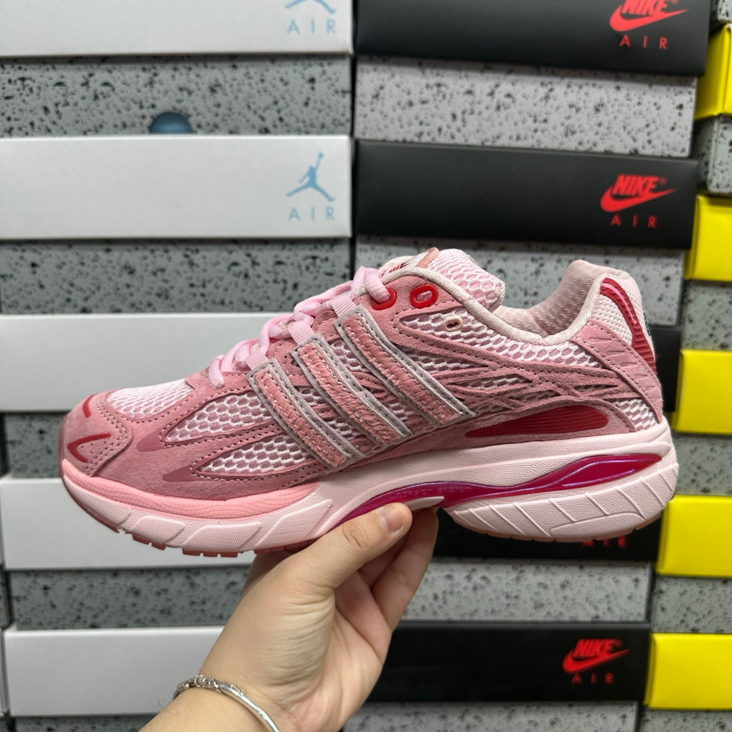UNHEARD OF x Adidas Adistar Cushion - Clear Pink/Semi Collegiate Red
