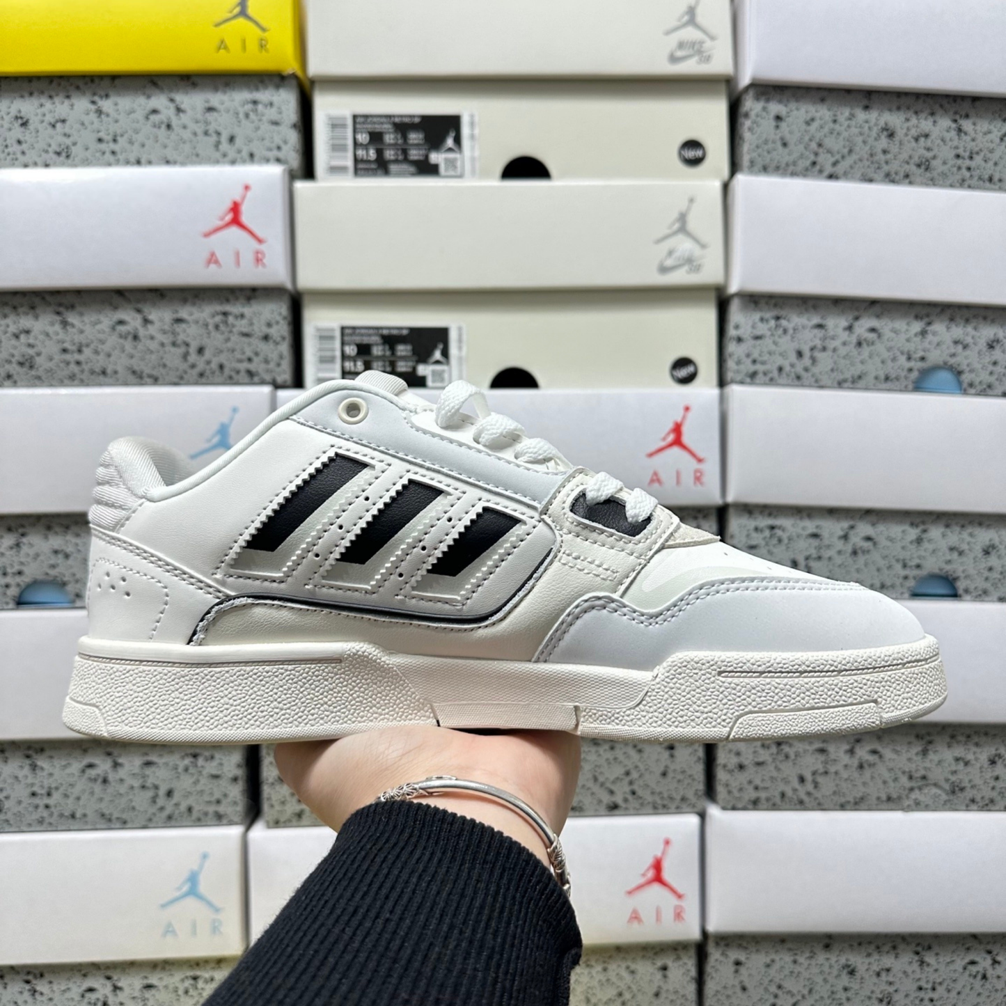 Adidas Drop Step Low 2.0 - Core White / Core Black / Grey One