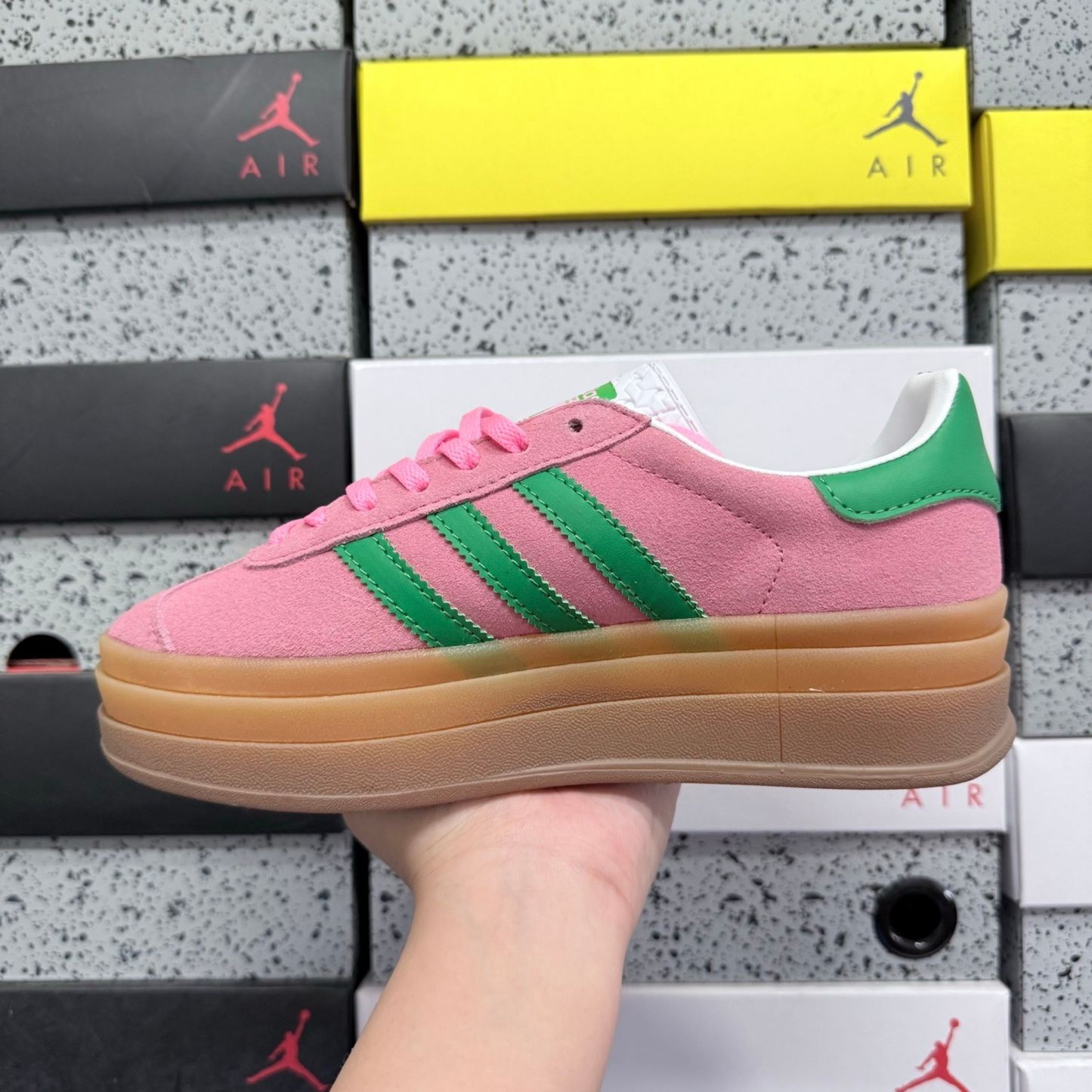 Adidas Gazelle Bold - Pink Green