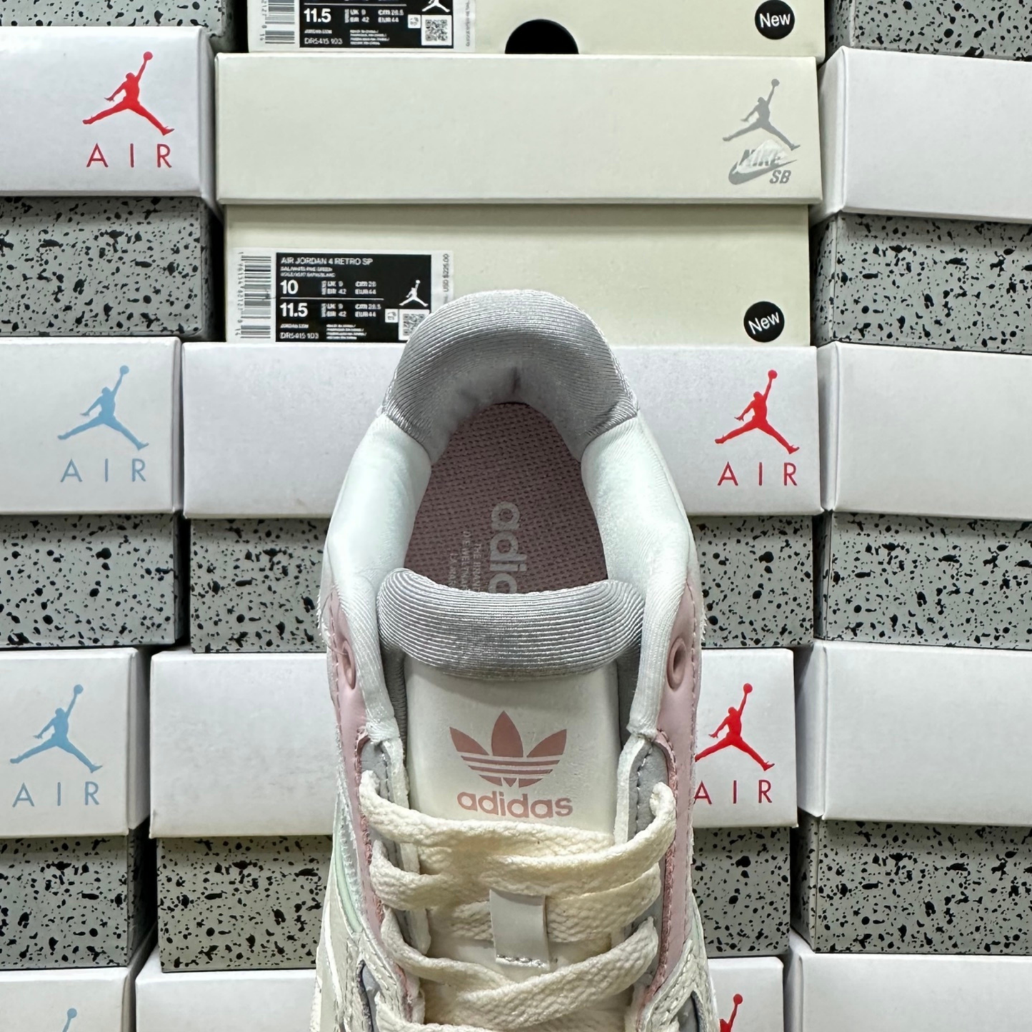 Adidas Drop Step Low 2.0 - White Linen Green / Pink