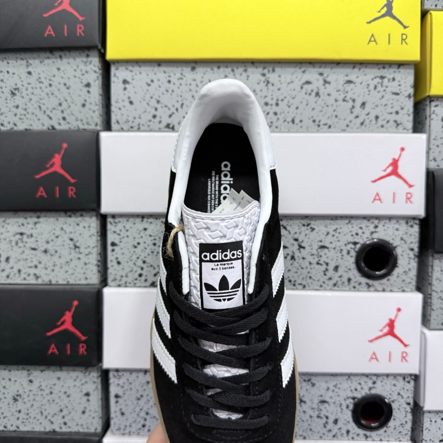 Adidas Gazelle Bold - Black White Brown