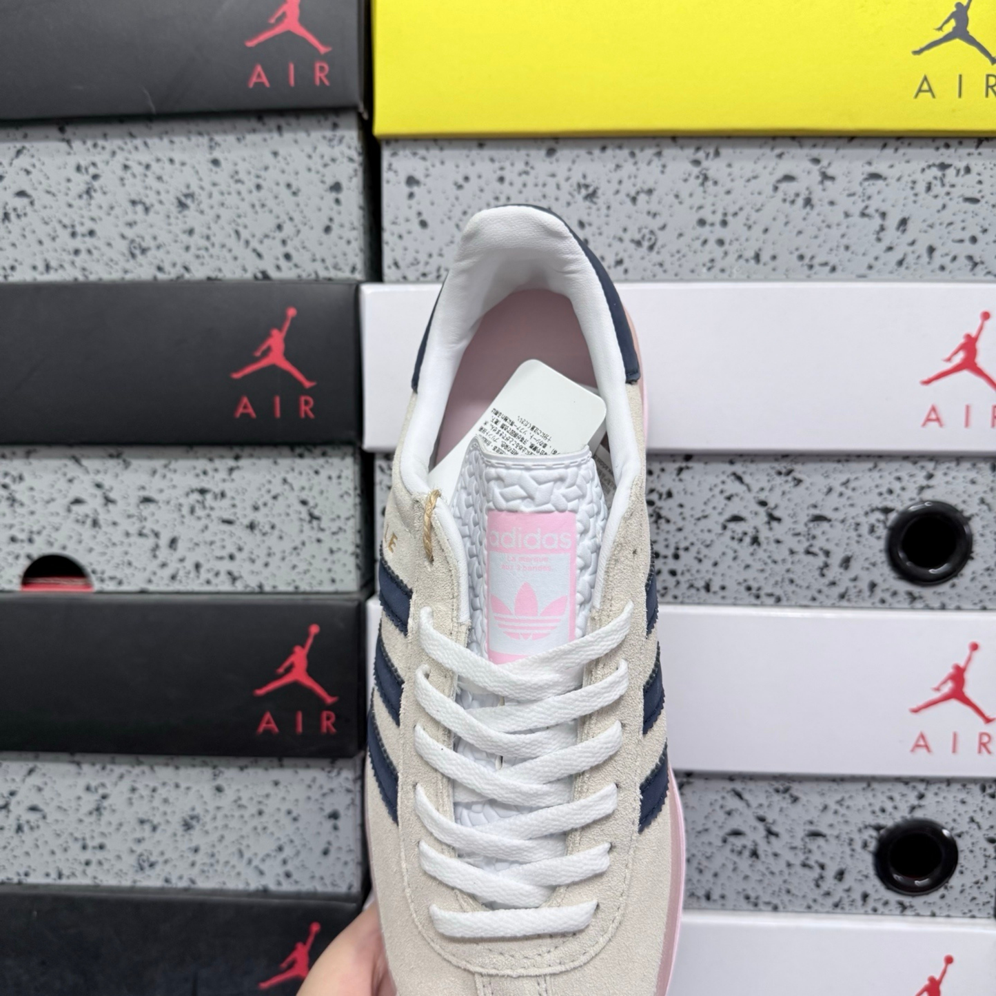 Adidas Gazelle Bold - Grey Pink Gold Metallic