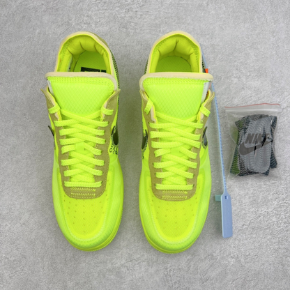 Off White x Nike Air Force 1 Low - Volt