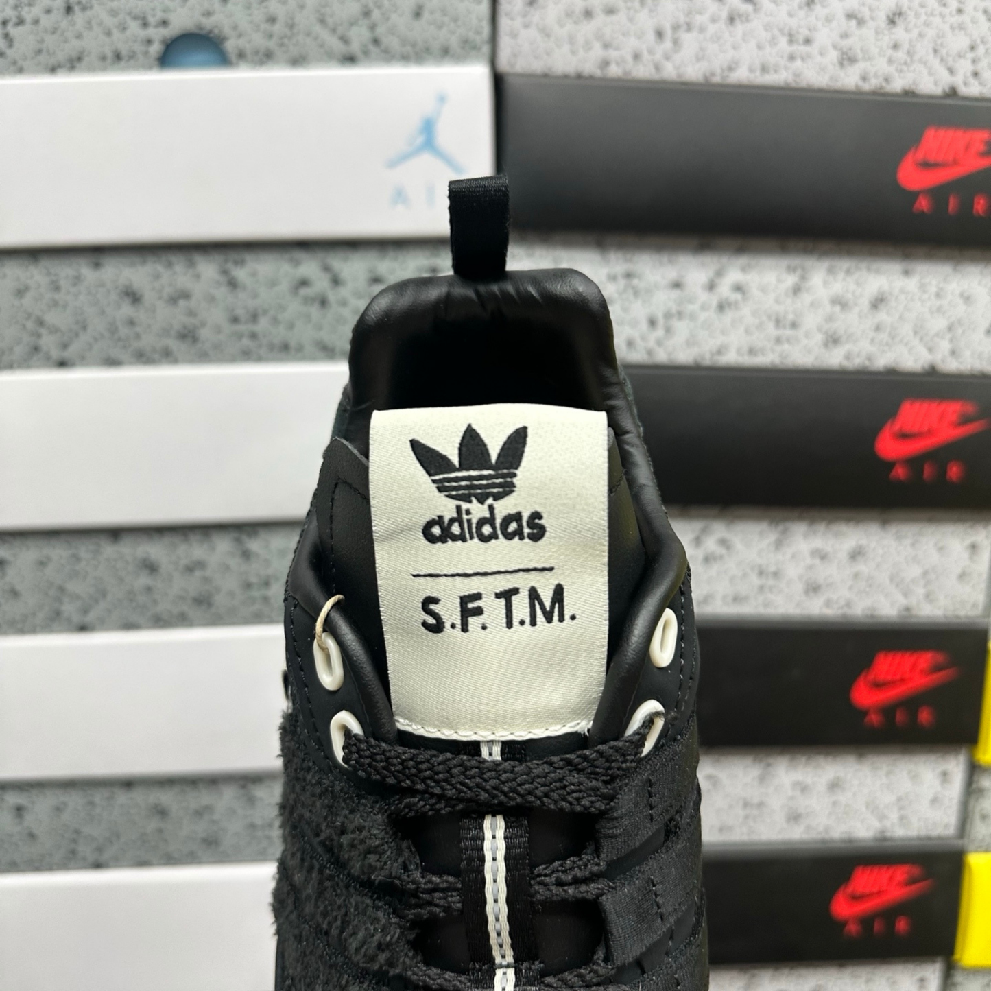 SFTM x Adidas Adistar Cushion - Core Black/Core Black/Cream White