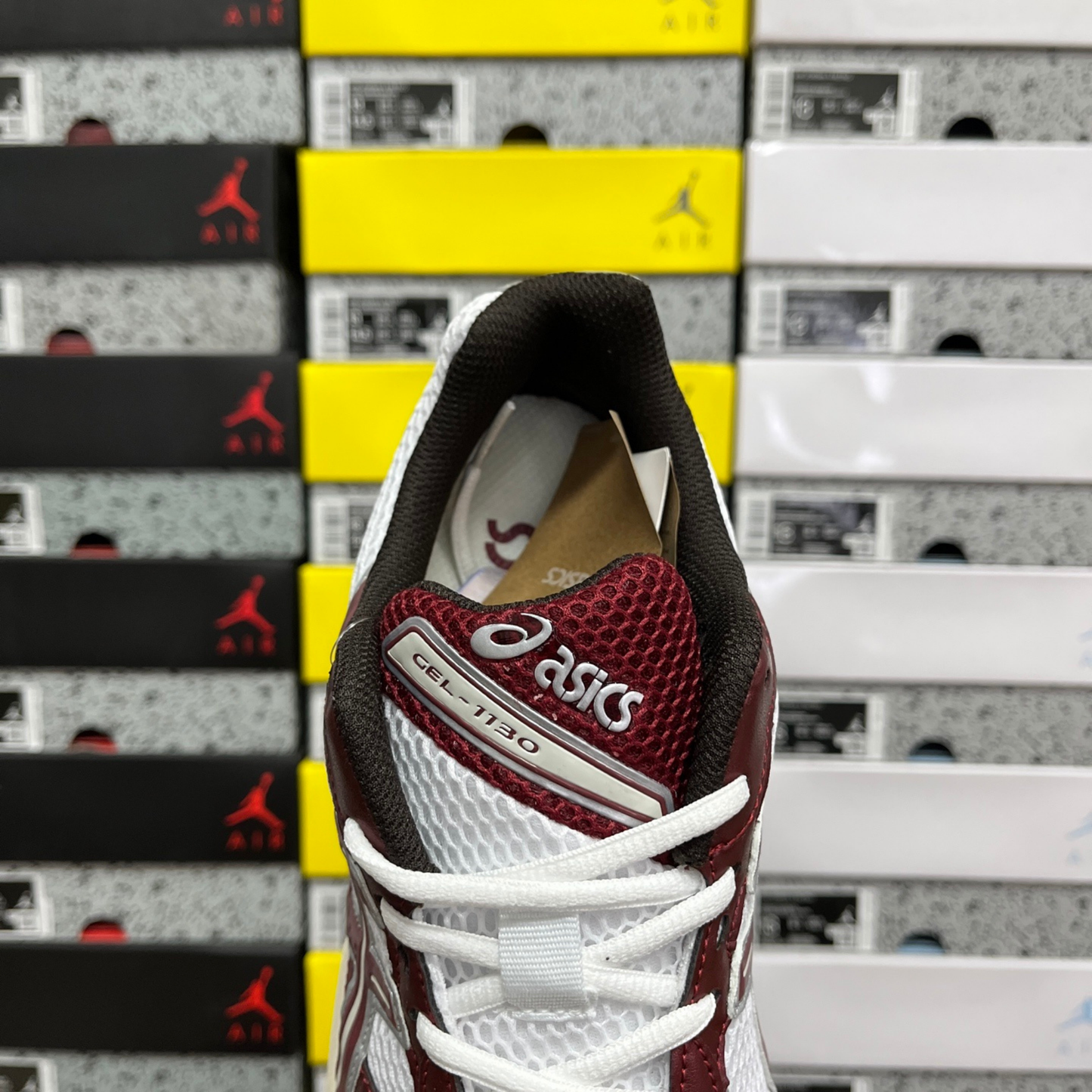 Asics Gel 1130 - White Maroon Banner