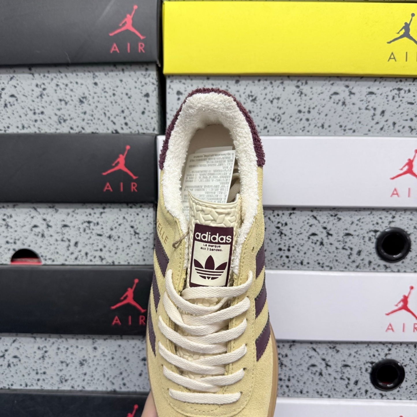 Adidas Gazelle Bold - Almost Yellow Maroon