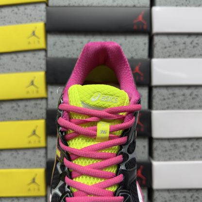 Asics Gel Nimbus 16 - Black / Hot Pink / Flash Yellow