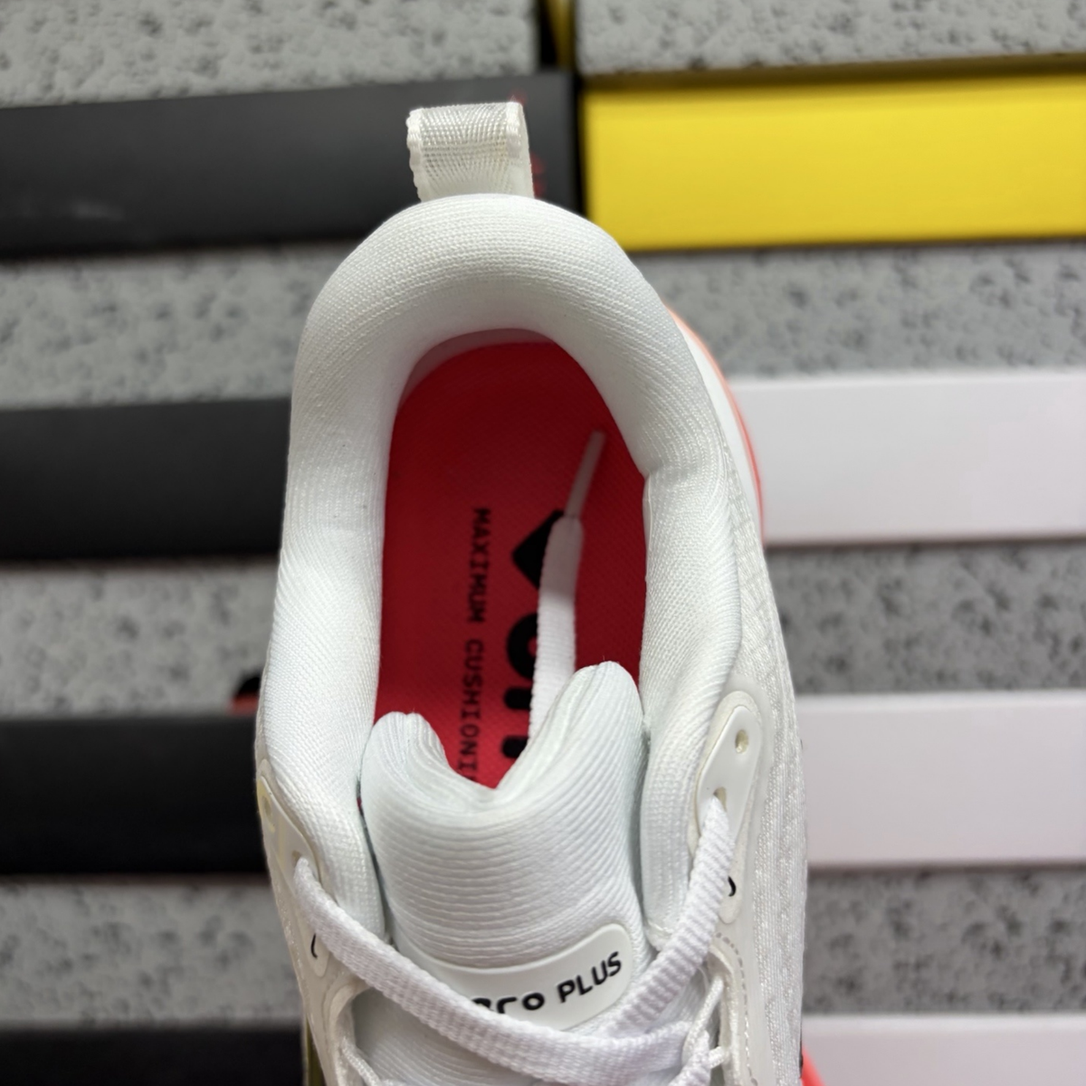 Nike Vomero Plus - White Black Bright Crimson
