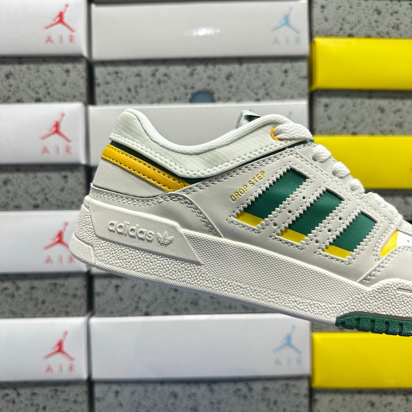 Adidas Drop Step Low - Grey White Green Yellow