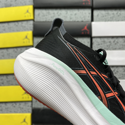 Asics Gel Nimbus 27 - Black / Coral Reef