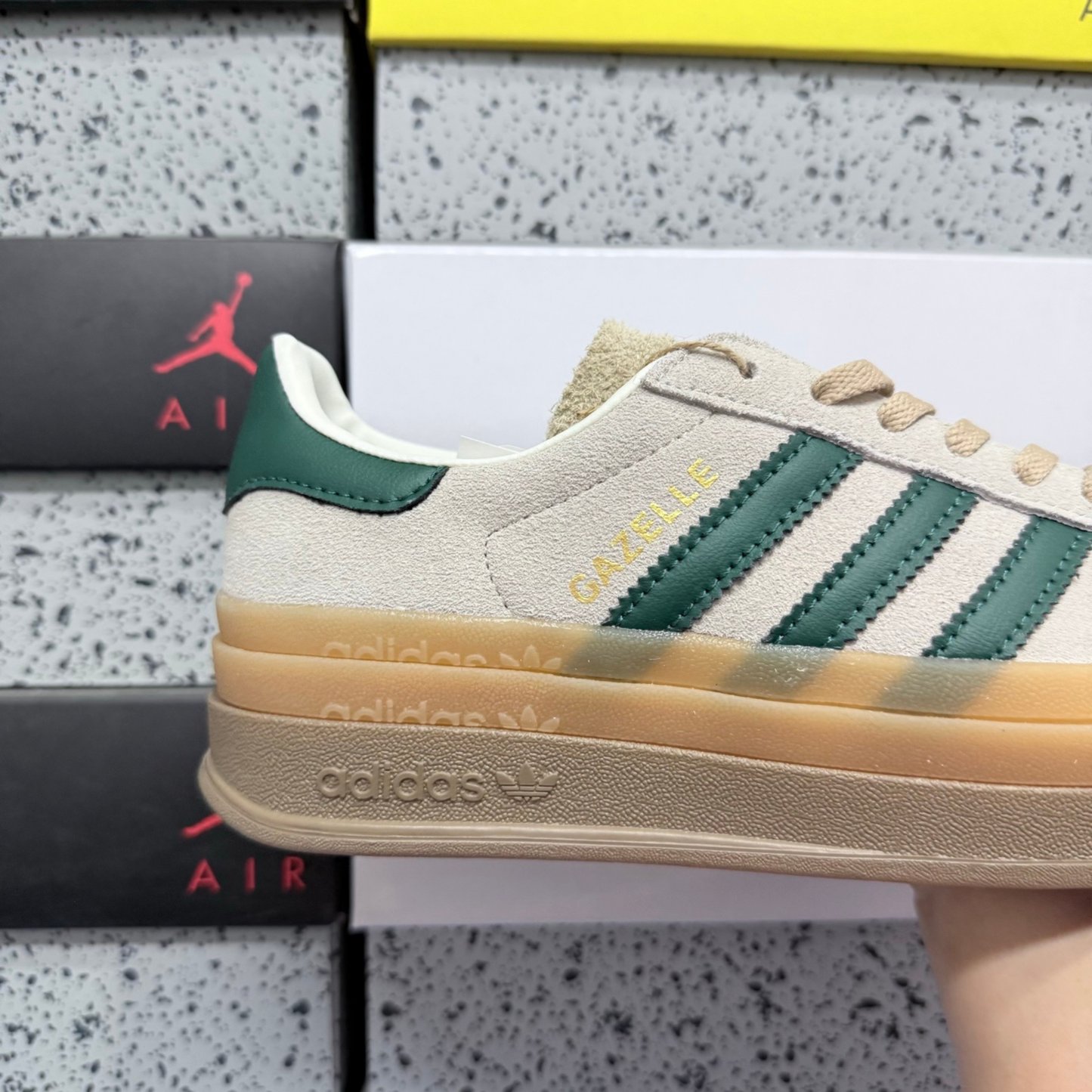 Adidas Gazelle Bold - Wonder White Collegiate Green
