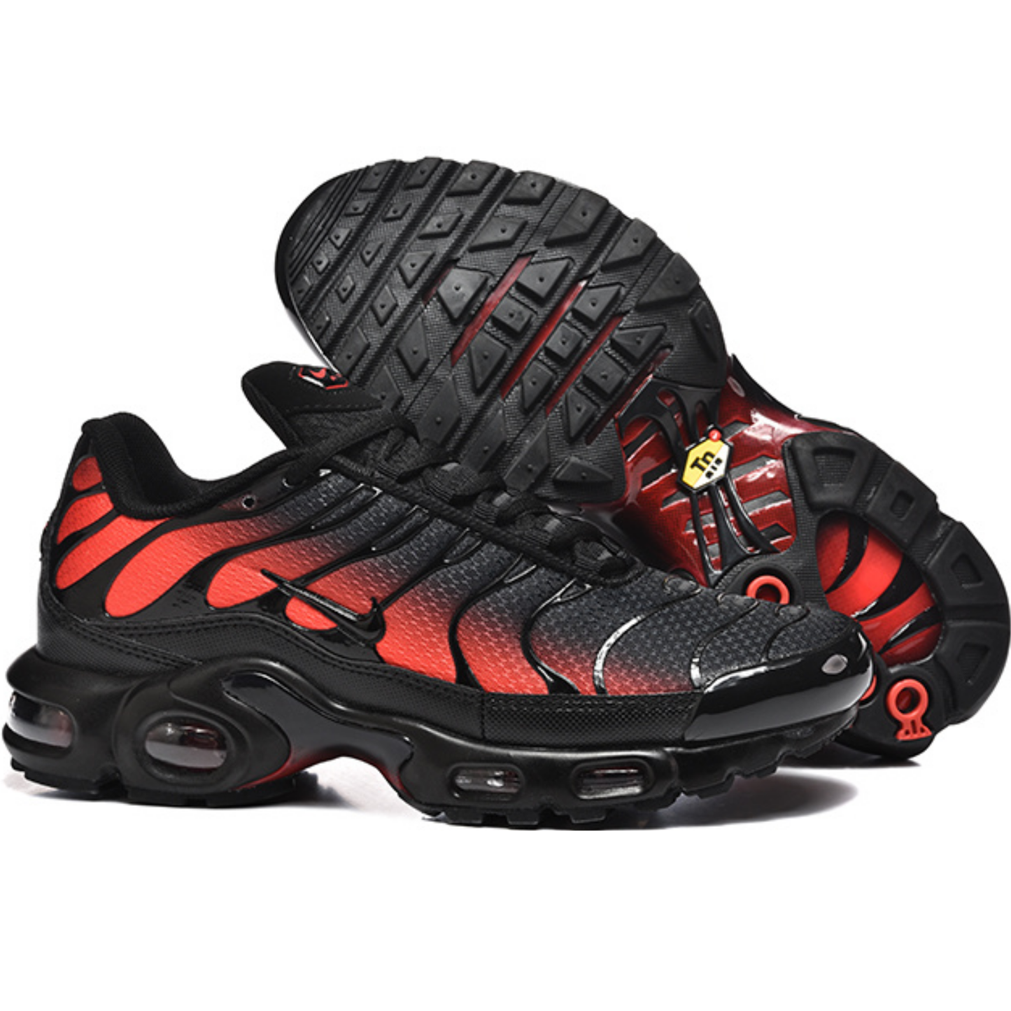 Nike Air Max Plus - Black Bright Crimson Sunset