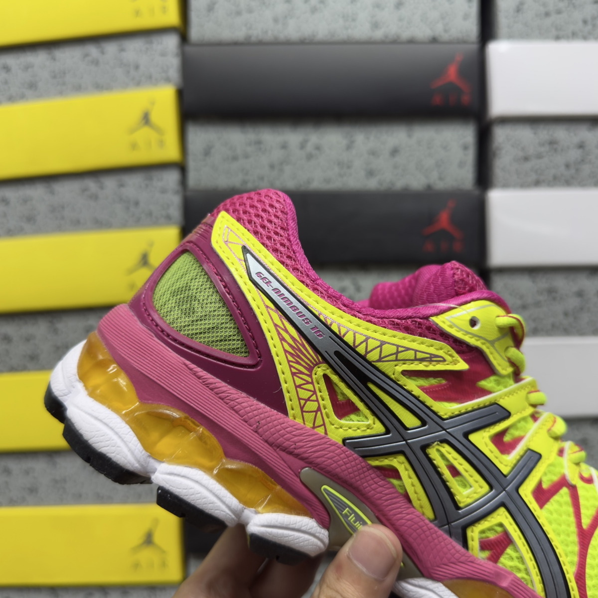 Asics Gel Nimbus 16 - Flash Yellow / Pink / Purple