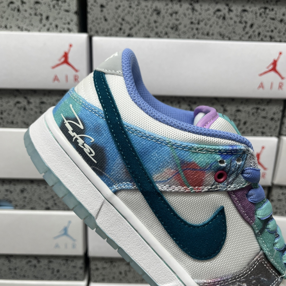 Futura Laboratories X Nike SB Dunk Low - Bleached Aqua