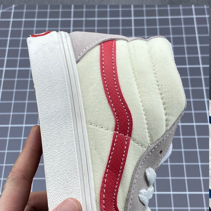 Vans Sk8-Mid Reissue - Marshmallow/Racing Red
