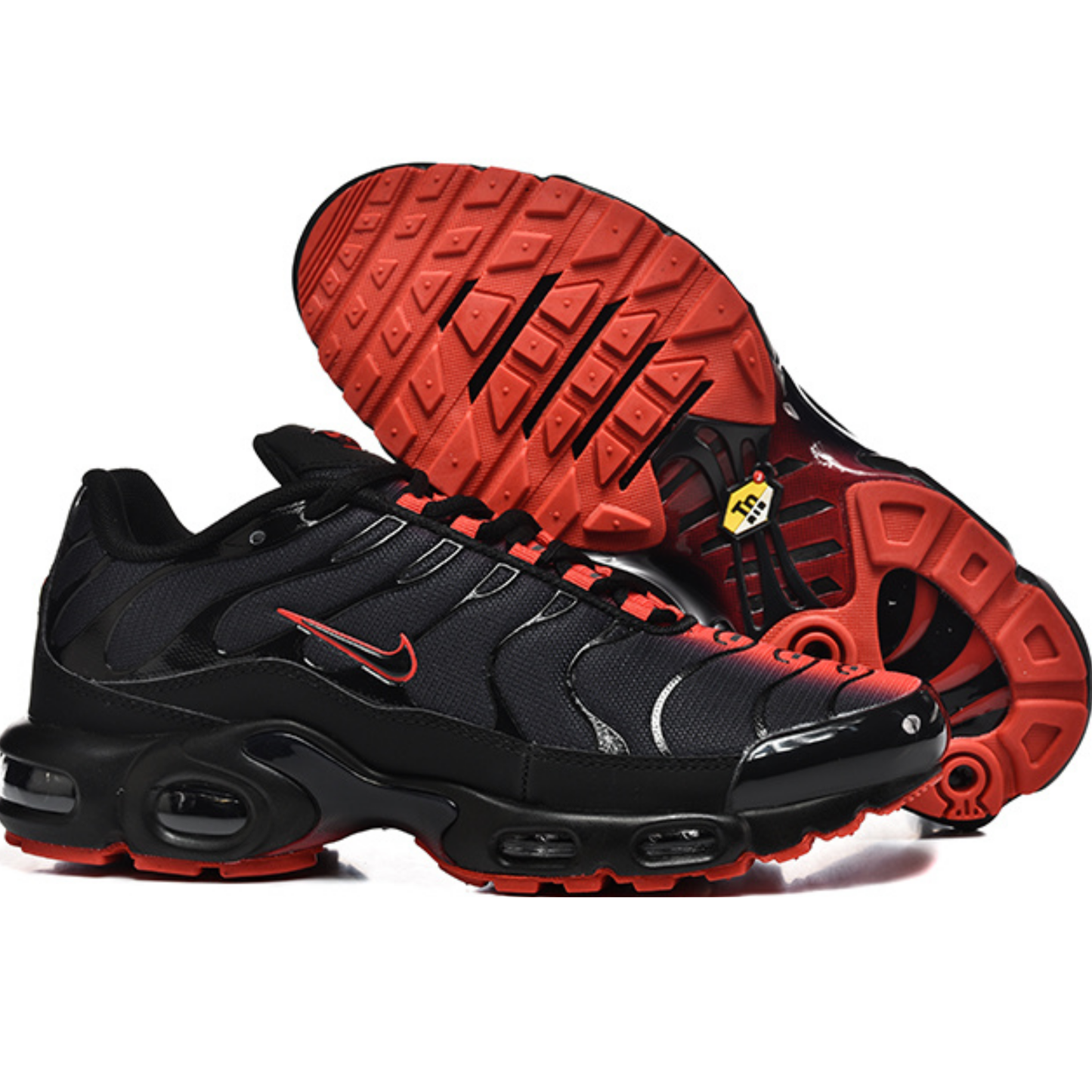 Nike Air Max Plus - Black Bright Crimson Inverse