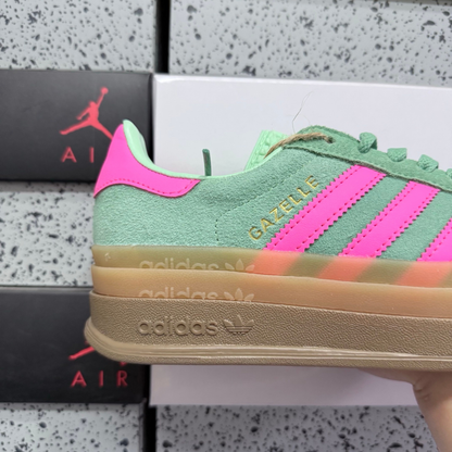 Adidas Gazelle Bold - Green Pink Brown