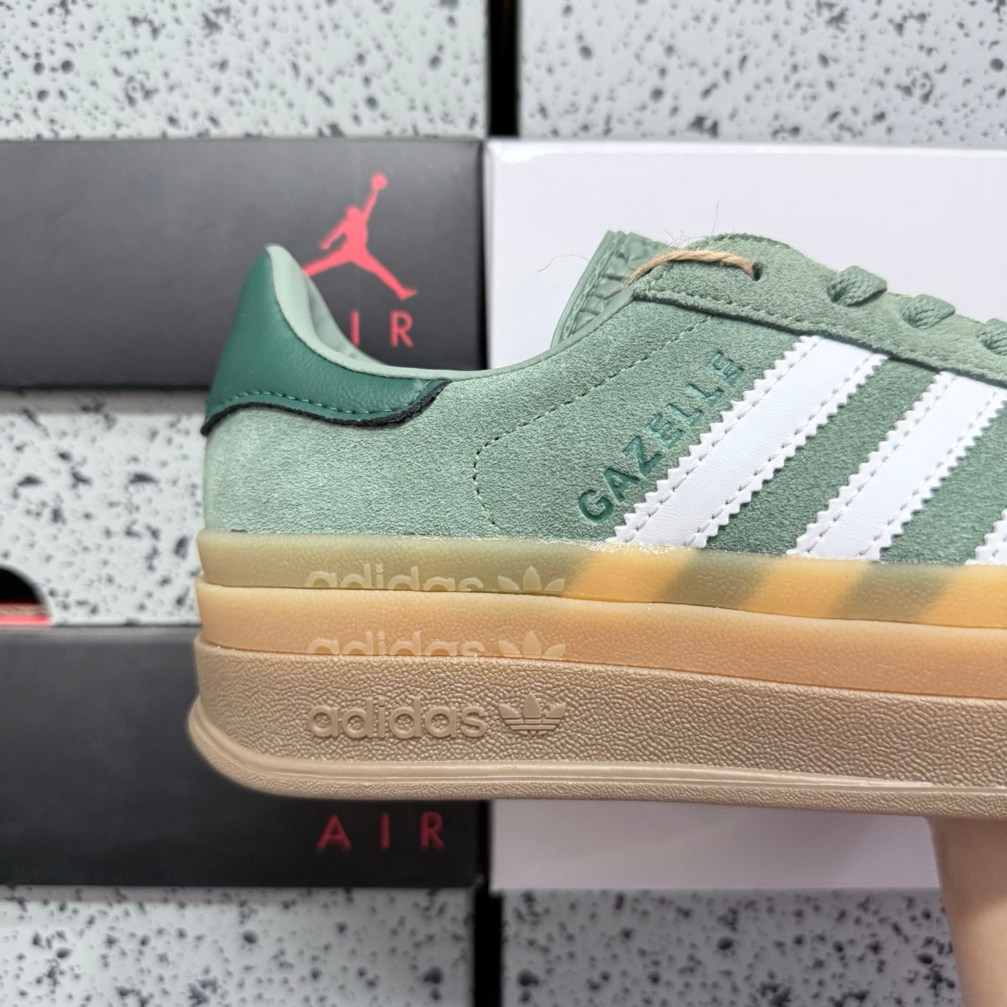 Adidas Gazelle Bold - White Grass Brown