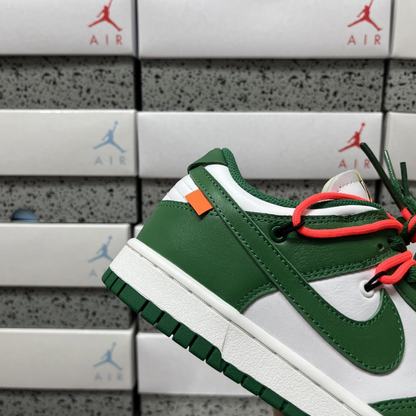 Off-White X Nike SB Dunk Low - Pine Green