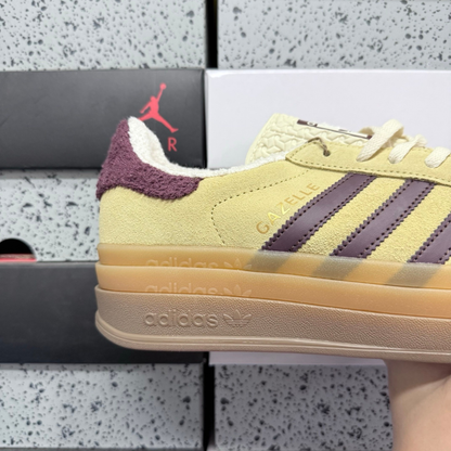 Adidas Gazelle Bold - Almost Yellow Maroon