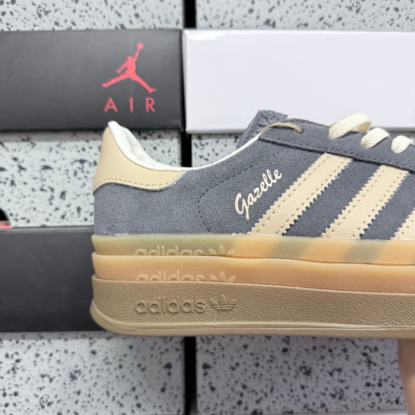 Adidas Gazelle Bold - Grey Brown Green