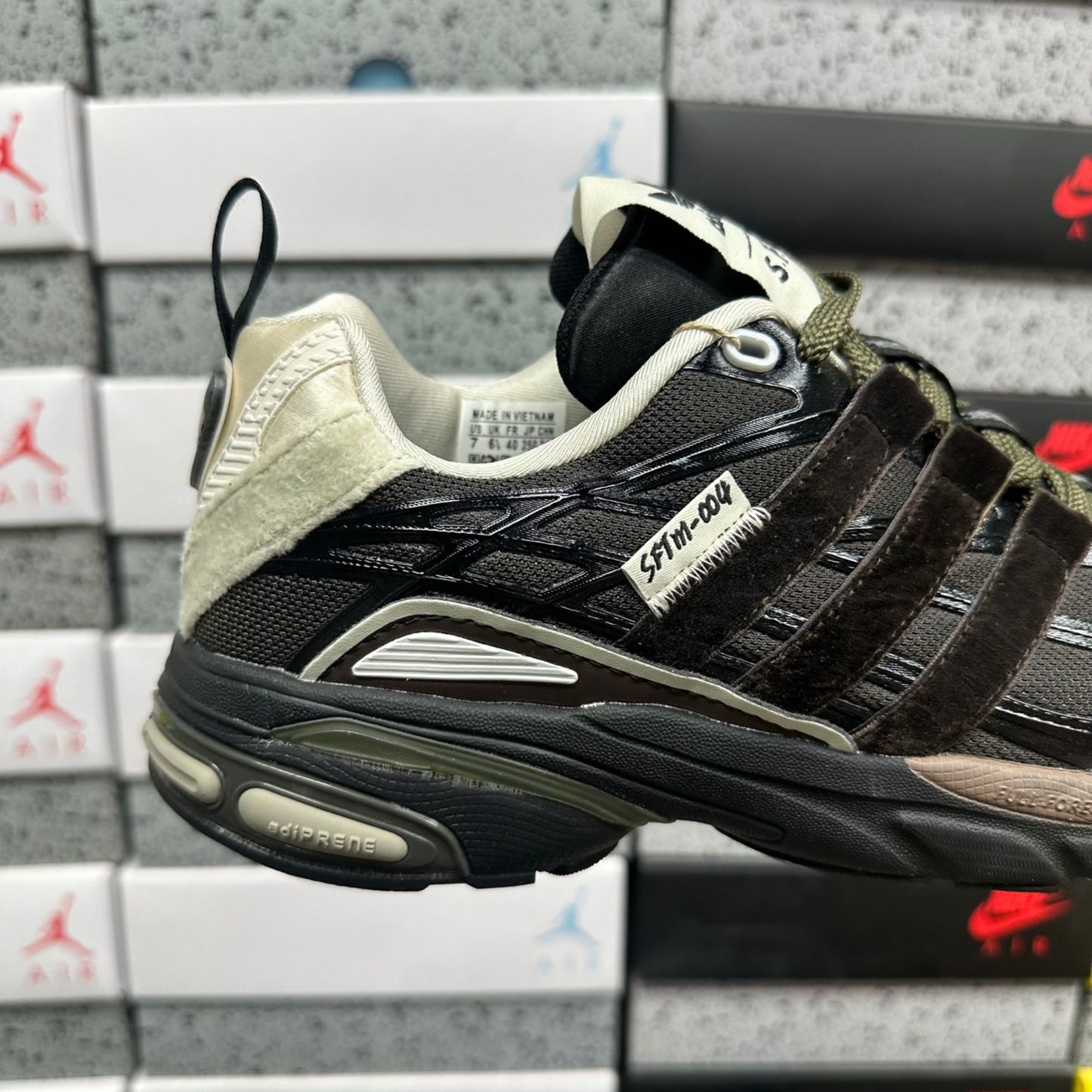 SFTM x Adidas Adistar Cushion - Core Black/Dark Brown