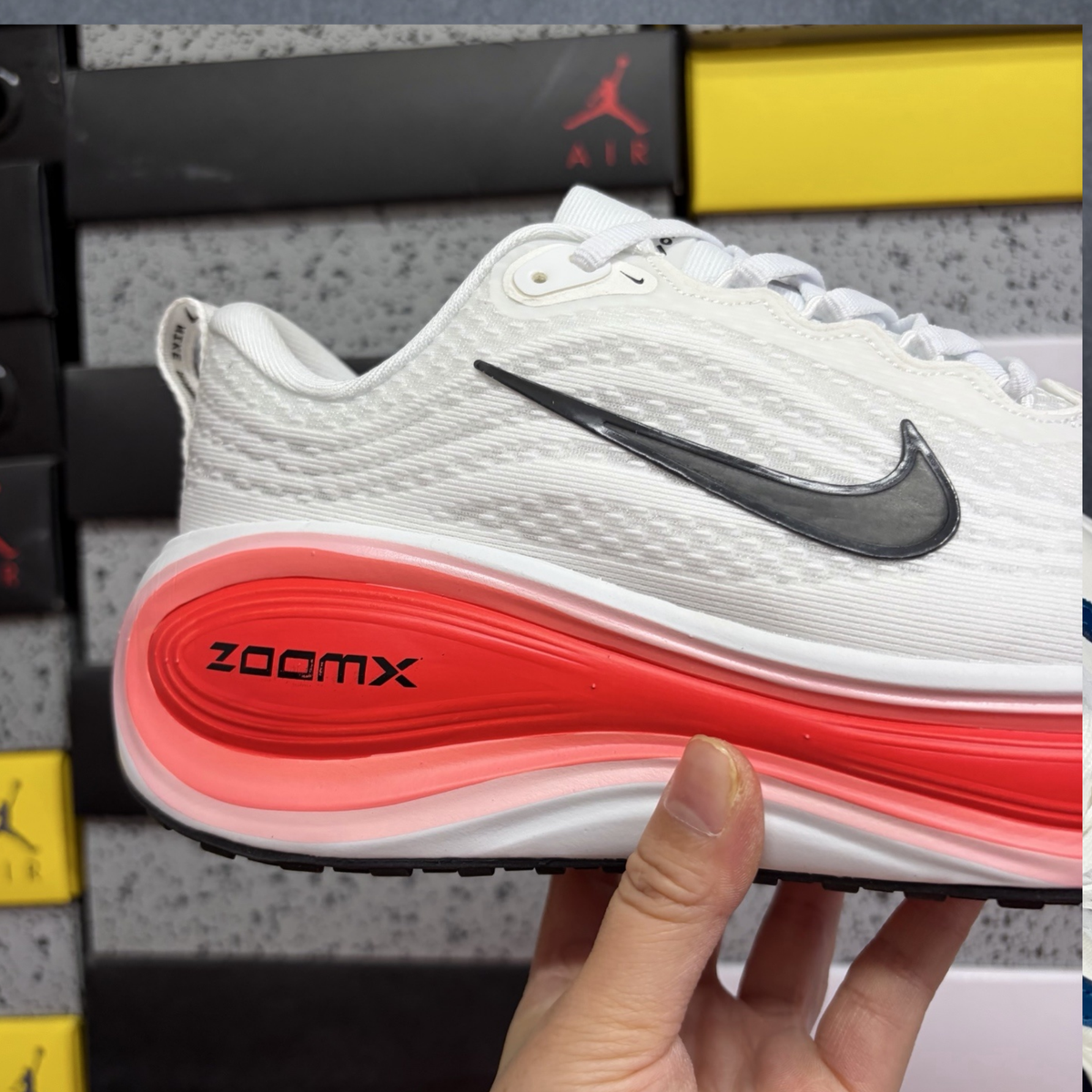 Nike Vomero Plus - White Black Bright Crimson