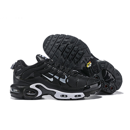 Nike Air Max Plus - Black White Swoosh Print