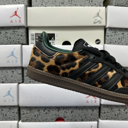 Adidas Samba - Black Green Leopard