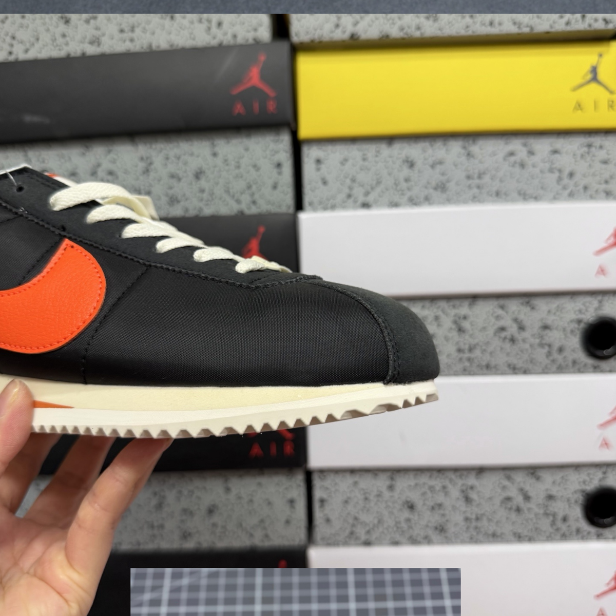 Nike Cortez TXT - Black Safety Orange