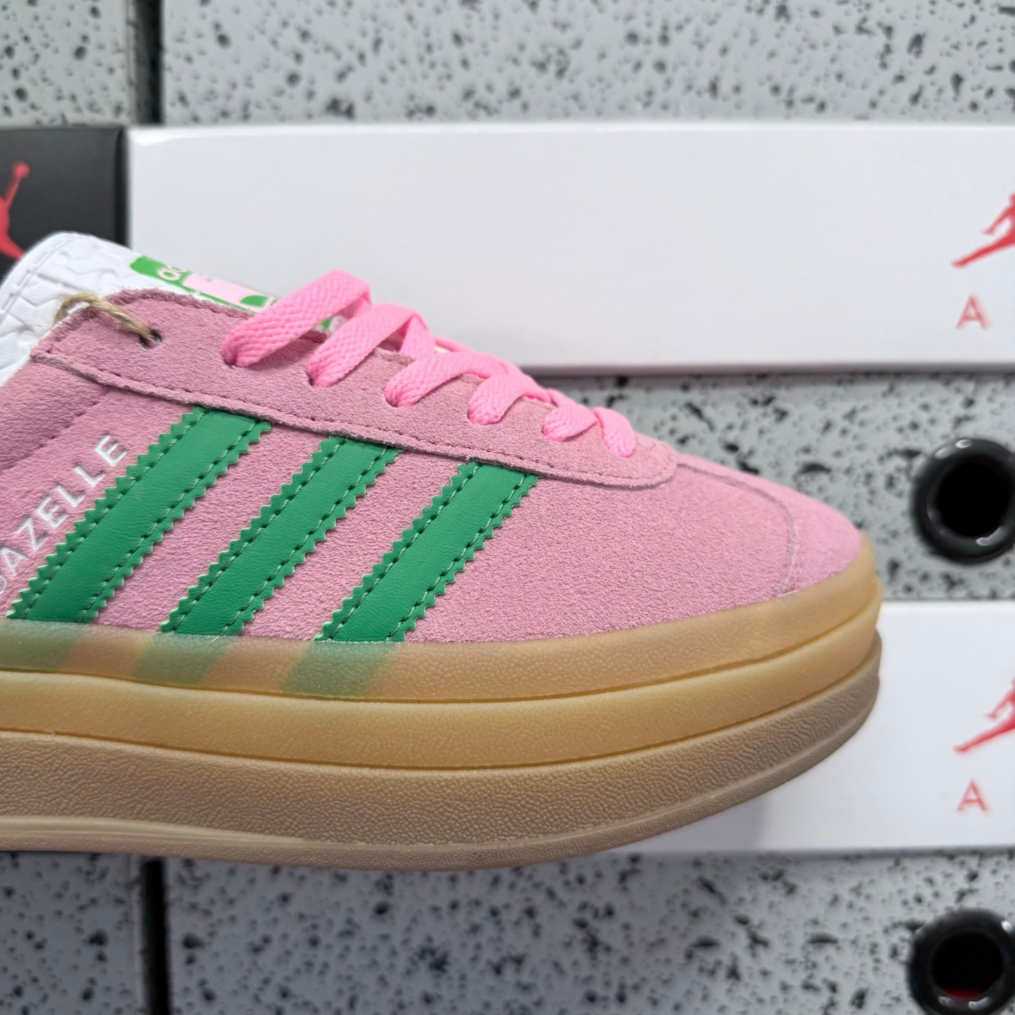 Adidas Gazelle Bold - Pink Green